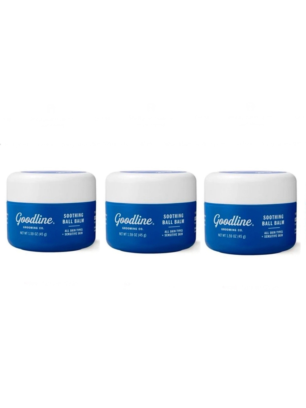 (3 Pack) Goodline Grooming Soothing Ball Balm For Men Chafed Dry Irritated Skin